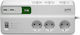 APC Πολύπριζο Ασφαλείας 6 Θέσεων με Διακόπτη, 2 USB και Καλώδιο 2m Λευκό
