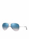 Ray Ban Aviator Γυαλιά Ηλίου με Ασημί Μεταλλικό Σκελετό και Μπλε Ντεγκραντέ Καθρέφτη Φακό RB3025 003/3F