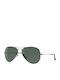 Ray Ban Авиатор Унисекс Слънчеви Очила с Сребърен Метален Рамка и Зелени Стъкла RB3025 W0879