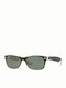 Ray Ban Wayfarer Sunglasses with Black Plastic Frame and Green Lens RB2132 875