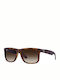 Ray Ban Justin Sunglasses with Brown Tartaruga Plastic Frame and Brown Gradient Mirror Lens RB4165 710/13