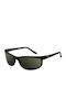 Ray Ban Predator 2 Men's Sunglasses with Horn-Rimmed Frame Black / Matte Black / Grey Green