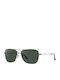 Ray Ban Caravan Men's Sunglasses with Silver Metal Frame and Green Lens RB3136 004