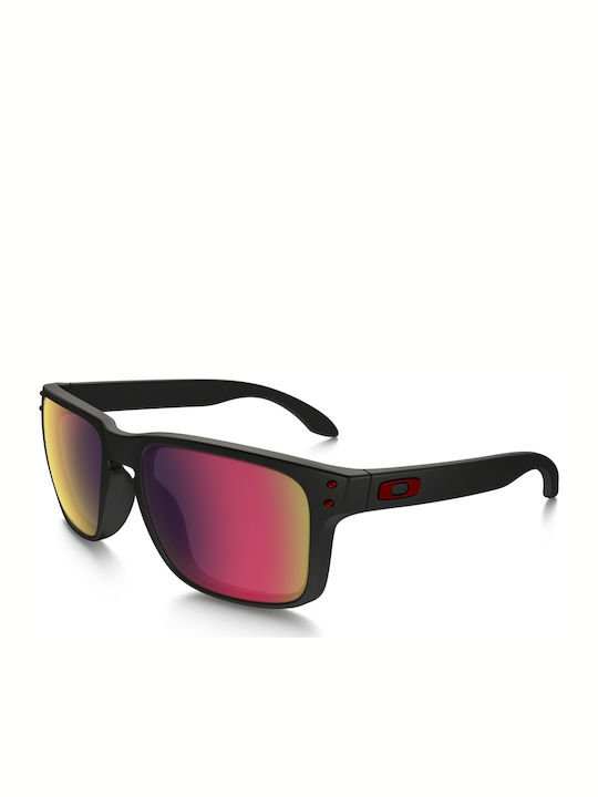 Oakley Holbrook Men's Sunglasses with Black Plastic Frame and Purple Mirror Lens OO9102-36