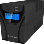 Bitmore U850LCD UPS Line-Interactive 850VA 480W με 2 Schuko Πρίζες