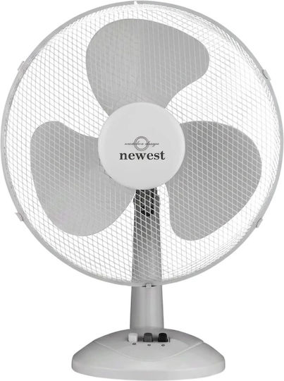 Newest FT-40 Επιτραπέζιος Ανεμιστήρας 50W Διαμέτρου 40cm Λευκός