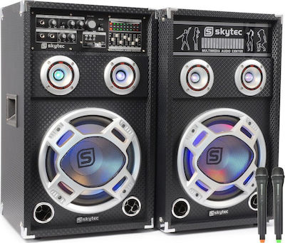 Skytec 178.528 Powered Pair PA Speakers with Woofer 8"