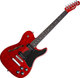 Fender Jim Adkins JA-90 Telecaster Thinline Elektrische Gitarre T Style mit HH Tonabnehmer-Anordnung Crimson Red Transparent