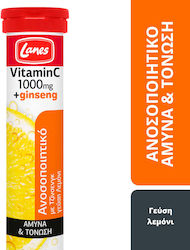 Lanes Vitamin C Eff + Ginseng Vitamin 1000mg Lemon 20 eff. tabs