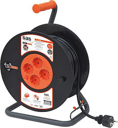 SAS Extension Reel Cord 3 x 1.5mm²/25m Black