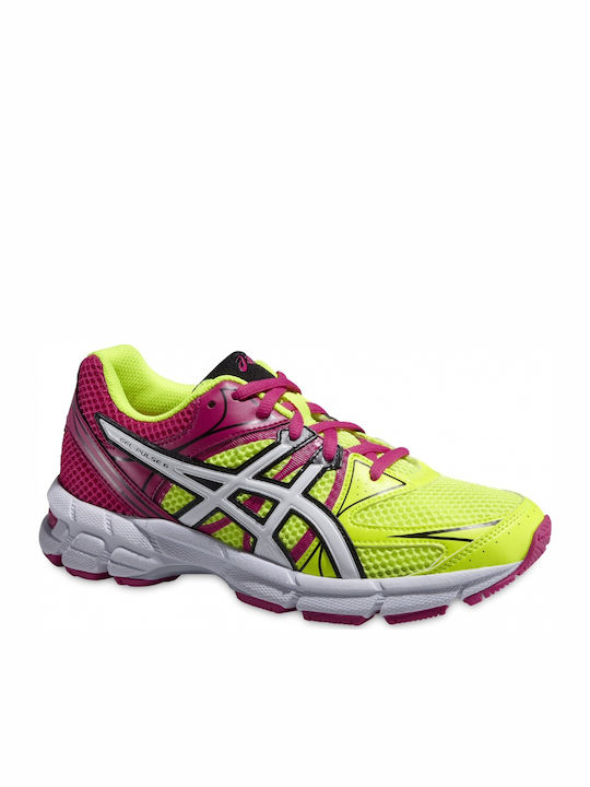 GEL PULSE 6 Kids Sports Shoes Running with Laces Yellow