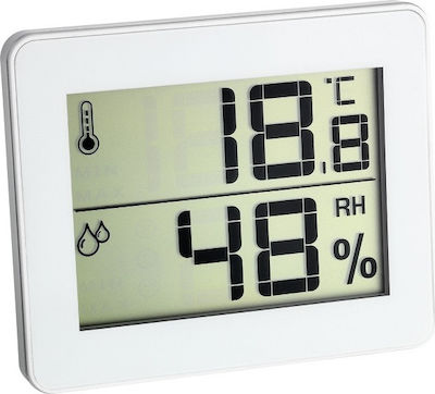 TFA Ultra Flat Indoor Thermometer & Hygrometer Wall Mounted / Tabletop