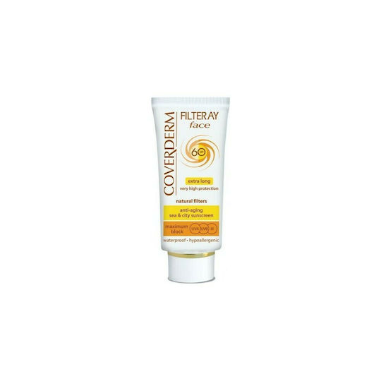 Coverderm Αδιάβροχη Αντηλιακή Κρέμα Προσώπου SPF60 με Χρώμα 50ml