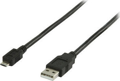 Valueline Regulär USB 2.0 zu Micro-USB-Kabel Schwarz 5m (VLCP60500B5.00)