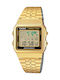 Casio Digital Watch Battery with Gold Metal Bracelet