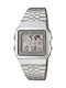 Casio Vintage Дигитален Мъжки Ръчен Часовник 34mm Хронограф На Батерия Сребрист