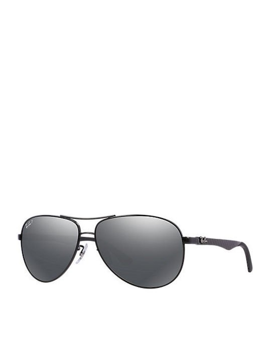 Ray Ban Unisex Γυαλιά Ηλίου με Μαύρο Μεταλλικό Σκελετό και Ασημί
