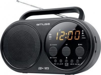 Muse M-088R Radio portabil Cu alimentare la rețea cu USB Negru