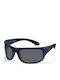 Polaroid Men's Sunglasses with Blue Plastic Frame and Black Polarized Lens P07886 SZA/Y2
