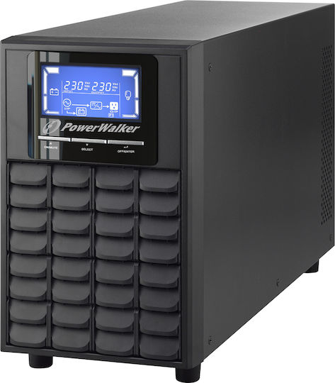 Powerwalker VFI 2000C LCD UPS On-Line 2000VA 1600W με 4 IEC Πρίζες