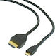 Cablexpert HDMI 1.4 Kabel HDMI-Stecker - Mikro-HDMI-Stecker 1.8m Schwarz