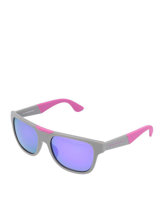 Marc Jacobs Women's Sunglasses with Gray Plastic Frame and Purple Mirror Lens MMJ 357/S 66A/TE
