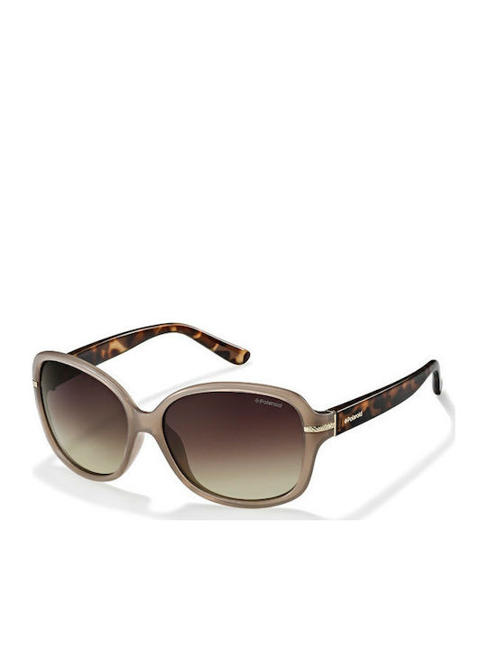 Polaroid Women's Sunglasses with Brown Plastic Frame and Brown Gradient Lens PLDP8419B 10A/LA