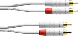 Cordial CFU 3 CC-SNOW Cable RCA male - RCA male 3m