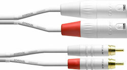 Cordial CFU 15 MC-SNOW XLR male - RCA male