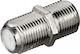 Konverter F-Stecker weiblich zu F-Stecker weiblich Silber 1Stück