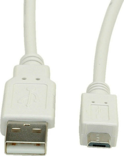 Roline S3153-100 Regulär USB 2.0 auf Micro-USB-Kabel Weiß 3m (S3153-100) 1Stück