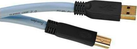 Supra USB 2.0 Kabel USB-A-Stecker - USB-B-Stecker Blau 0.7m