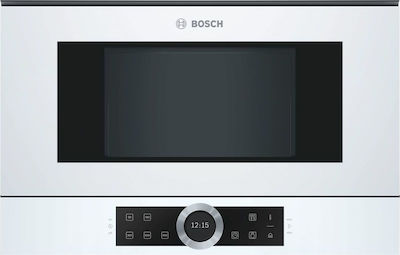 Bosch Εντοιχιζόμενος Φούρνος Μικροκυμάτων 21lt Λευκός