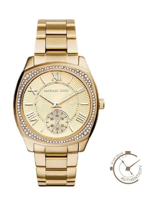 Michael Kors Bryn Watch Chronograph with Gold Metal Bracelet