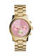 Michael Kors Runway Women's Watch Chronograph with Gold Metal Bracelet