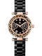 GC Watches Γυναικείο Ρολόι 34mm Χρονογράφος Μπαταρίας με Μαύρο Μεταλλικό Μπρασελέ
