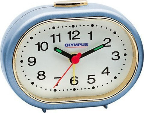 Olympus Ceas De Masă Silentios Cu Indicatori Cu Ceas Deșteptător Albastru Deschis OL-880