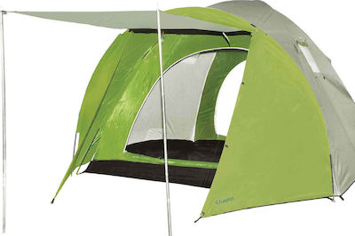 Campus Catalina Sommer Campingzelt Iglu Grün mit Doppeltuch für 5 Personen 250x240x180cm