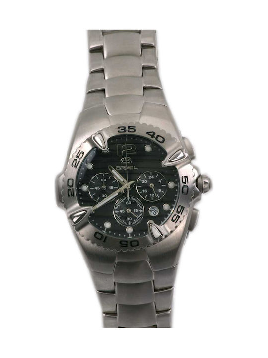 Breil Uhr Chronograph Batterie mit Schwarz Metallarmband 2519773651