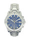 Claudio Argenti Herrenuhr 42mm Chronograph Batterie mit Silber Metallarmband