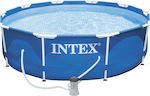 Intex Πισίνα PVC με Μεταλλικό Σκελετό 305x305x76εκ.