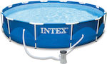 Intex Басейн PVC с метална рамка 366x366x76бр