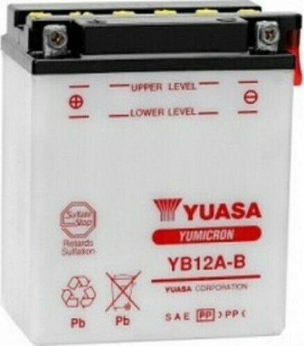 Yuasa Отворен тип Мотоциклетна батерия YB12A-B с капацитет 12.6Ах