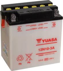 Yuasa Open Type Motorcycle Battery 12N10-3A with Capacity 10.5Ah