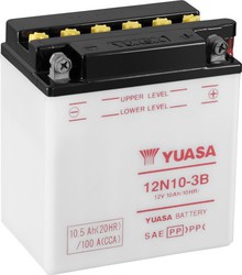 Yuasa Deschis Baterie Motocicleta 12N10-3B cu Capacitatea 10.5Ah