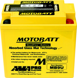 MotoBatt Μπαταρία Μοτοσυκλέτας YB9-B με Χωρητικότητα 11Ah