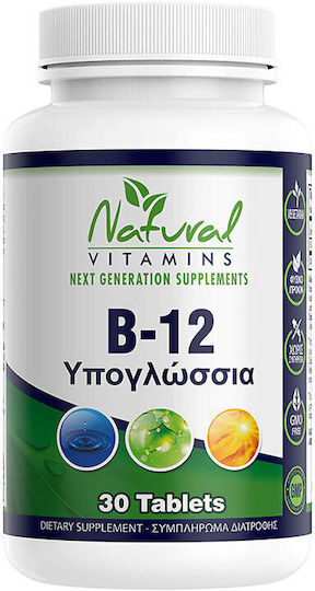 Natural Vitamins Vitamin B12 Vitamin für die Gesundheit des Nervensystems 1000mcg 30 Tabletten