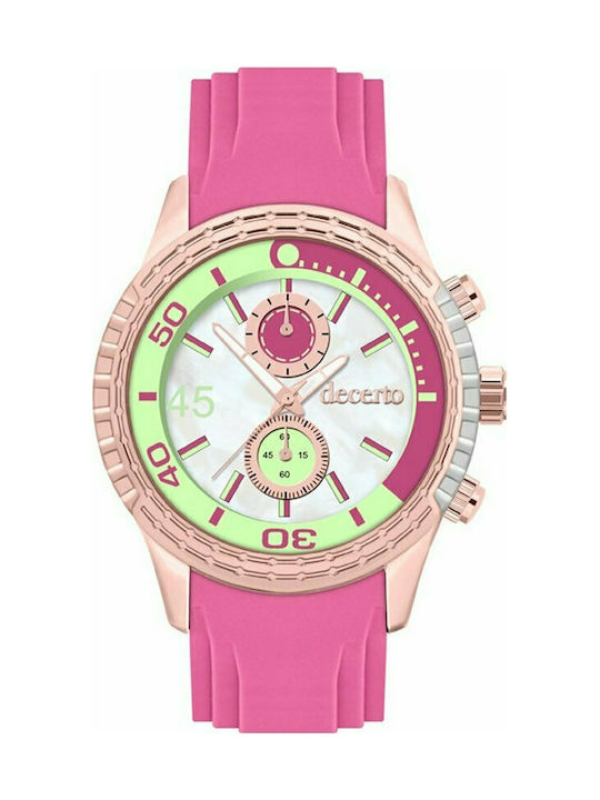 Decerto Watch with Pink Rubber Strap