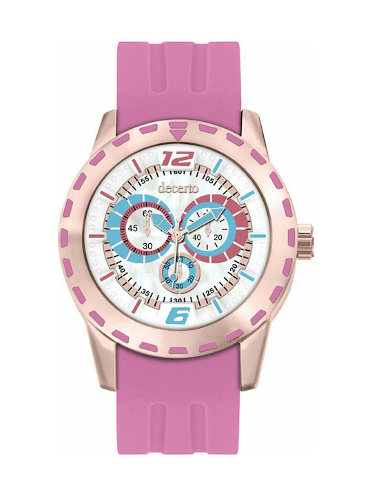 Decerto Watch with Pink Rubber Strap