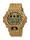 Casio G-Shock Herrenuhr 50mm Chronograph Batterie mit Beige Kautschukarmband